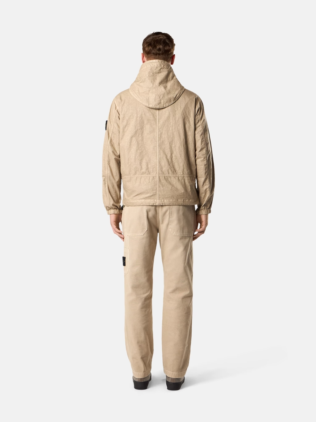 ORGANIC-LOOK NYLON PANAMA-TC JACKET DESERT