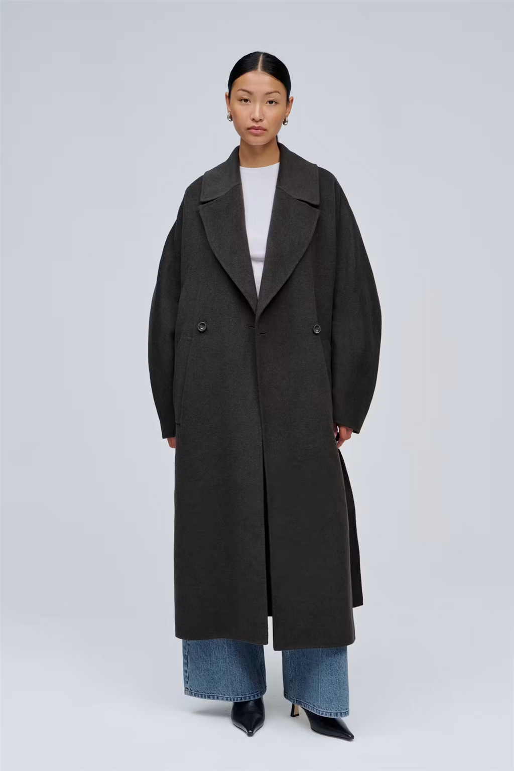 Cybele Wool Coat Seal Grey