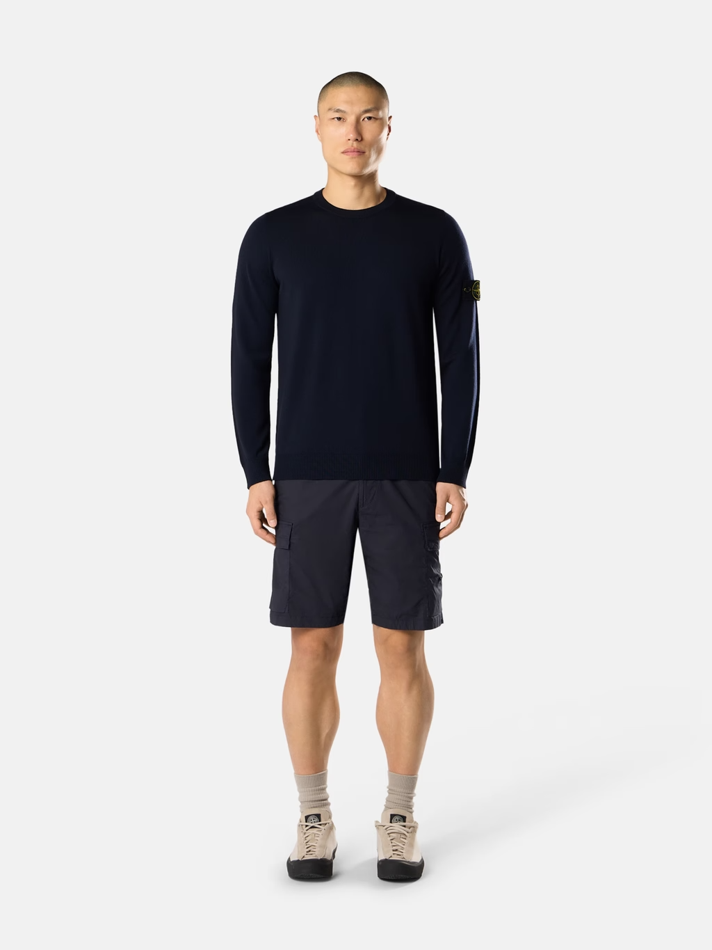 Knitted 14gg RWS Wool Sweater NAVY BLUE