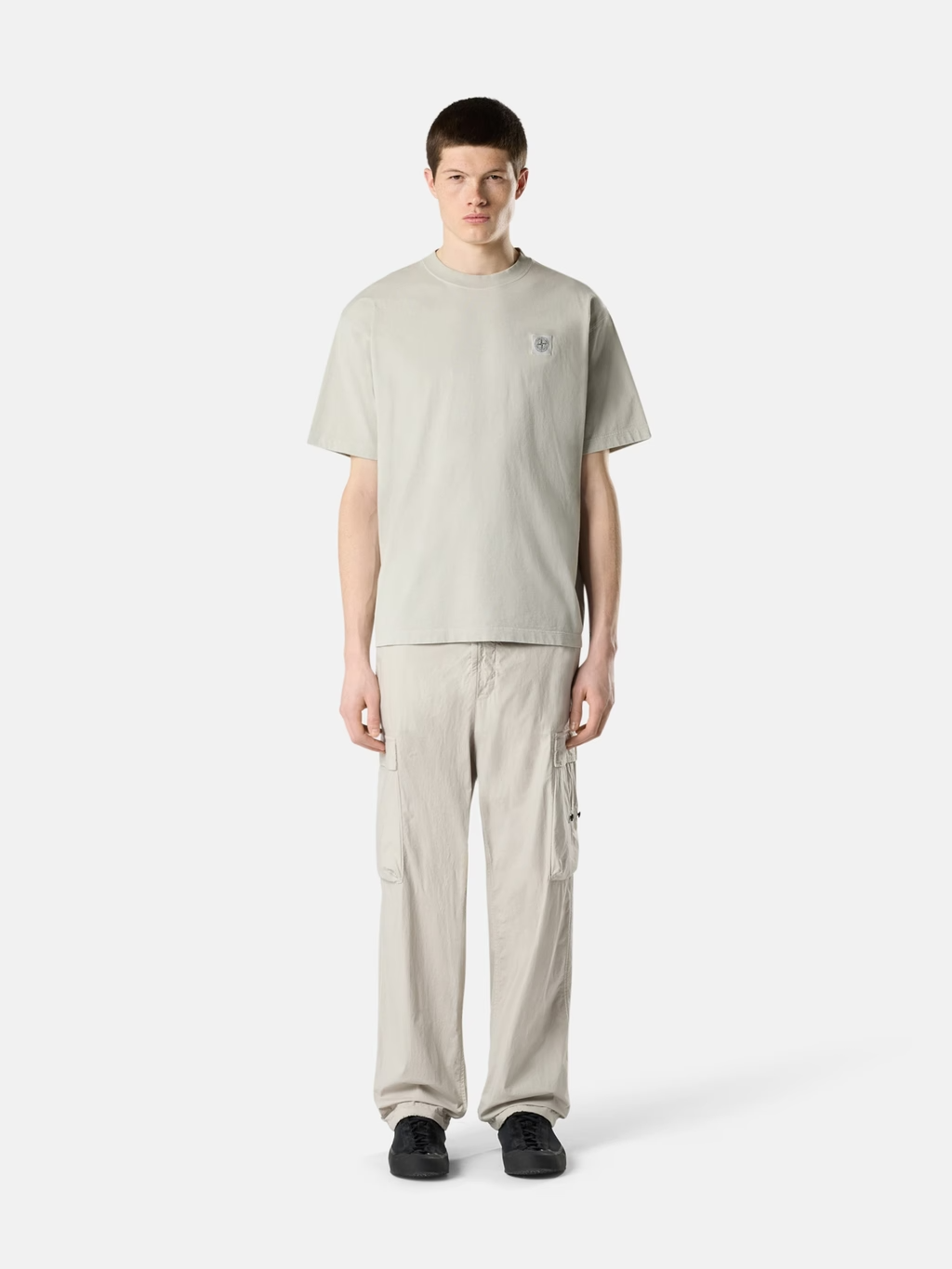 COMBED ORGANIC COTTON T-SHIRT PEARL GREY