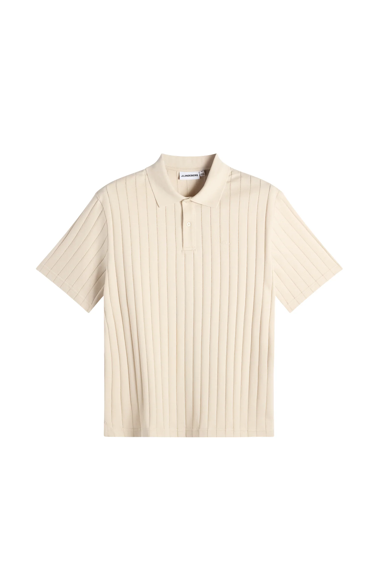 Simon Stripe Knitted Polo Moonbeam
