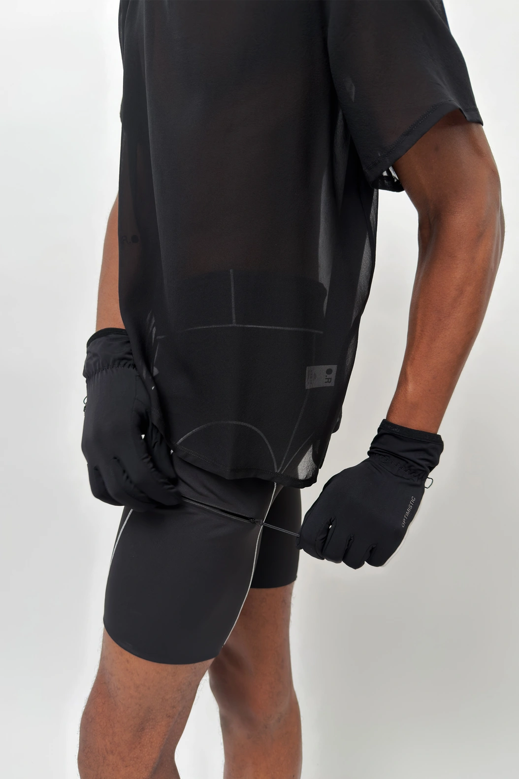 Fluorescent Short Tights Black
