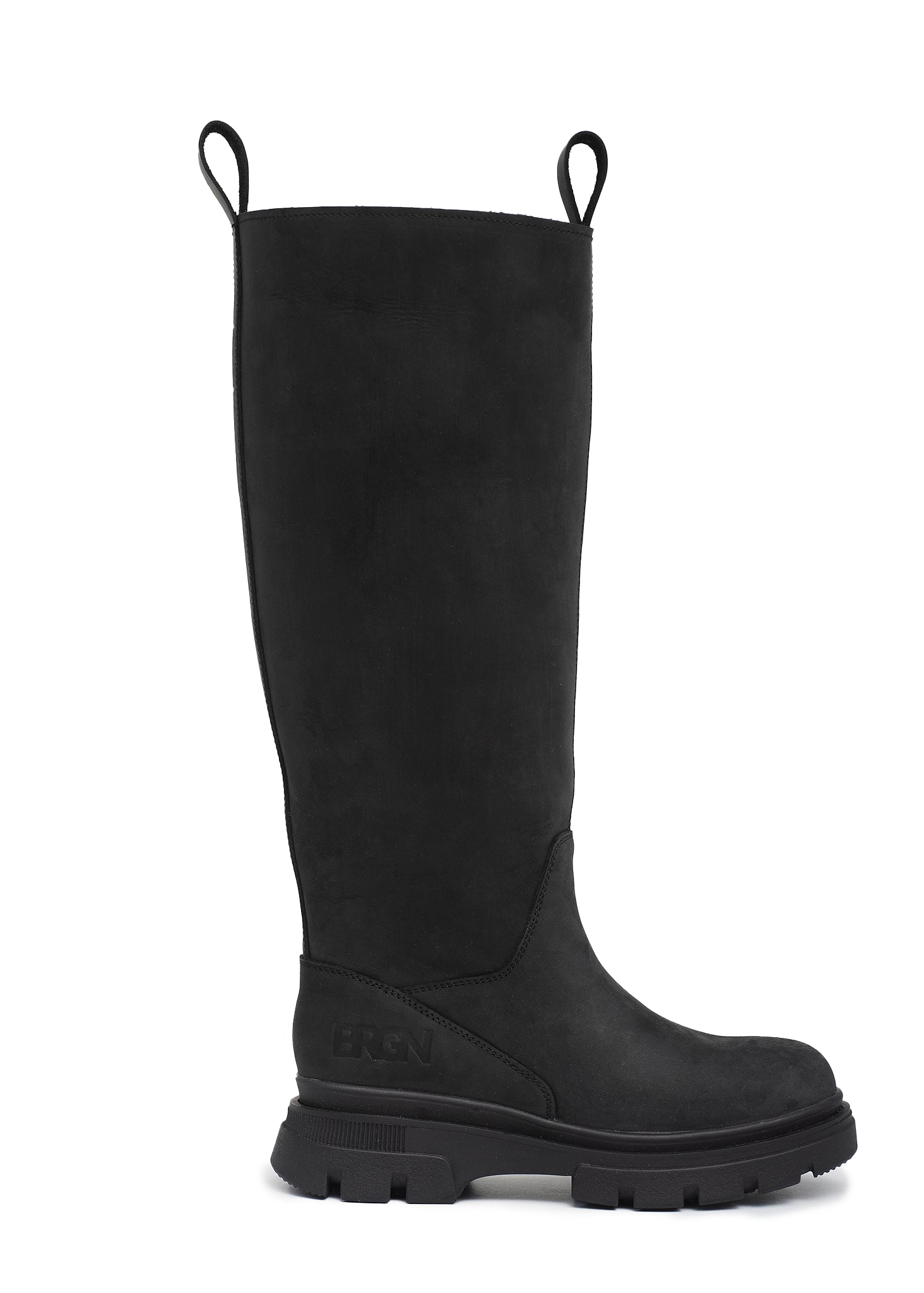 High Leather Boots NEW BLACK