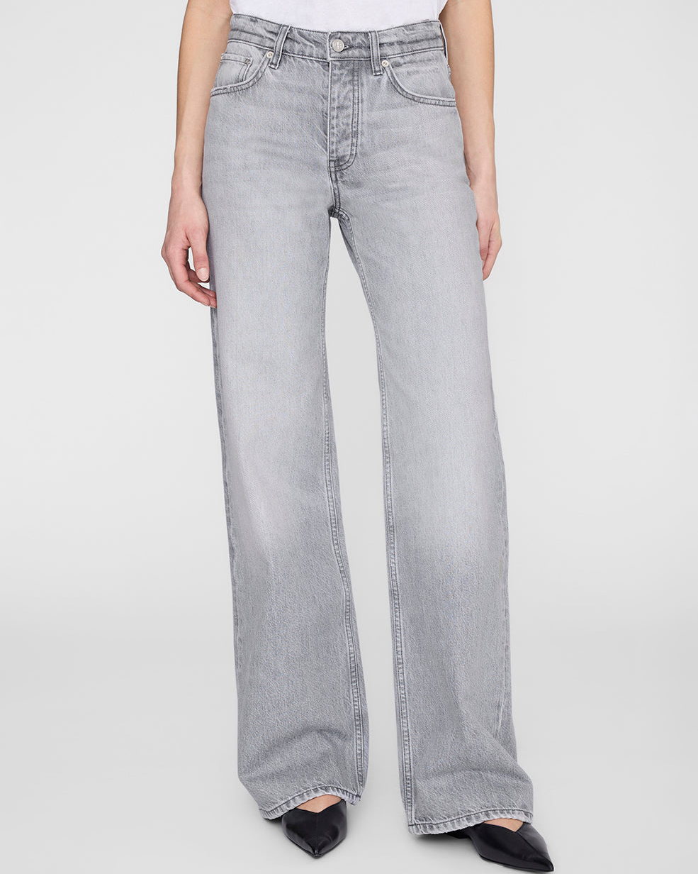 HUGH RELAXED WIDE JEANS OYSTER GREY