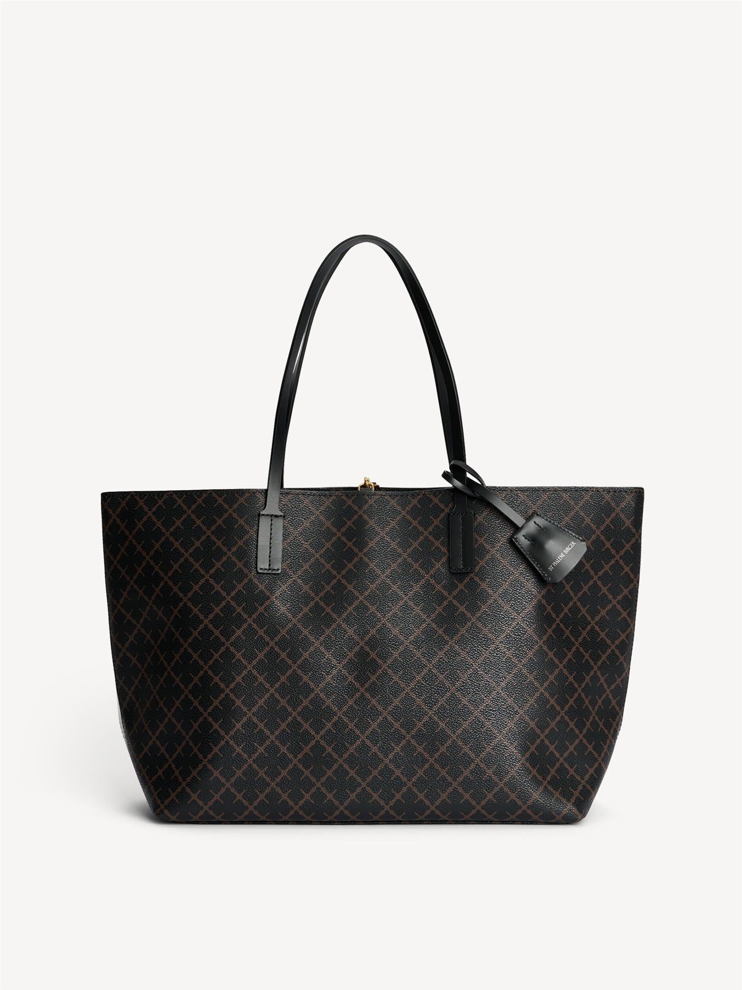 Abigail Printed Tote Bag Dark Chokolate