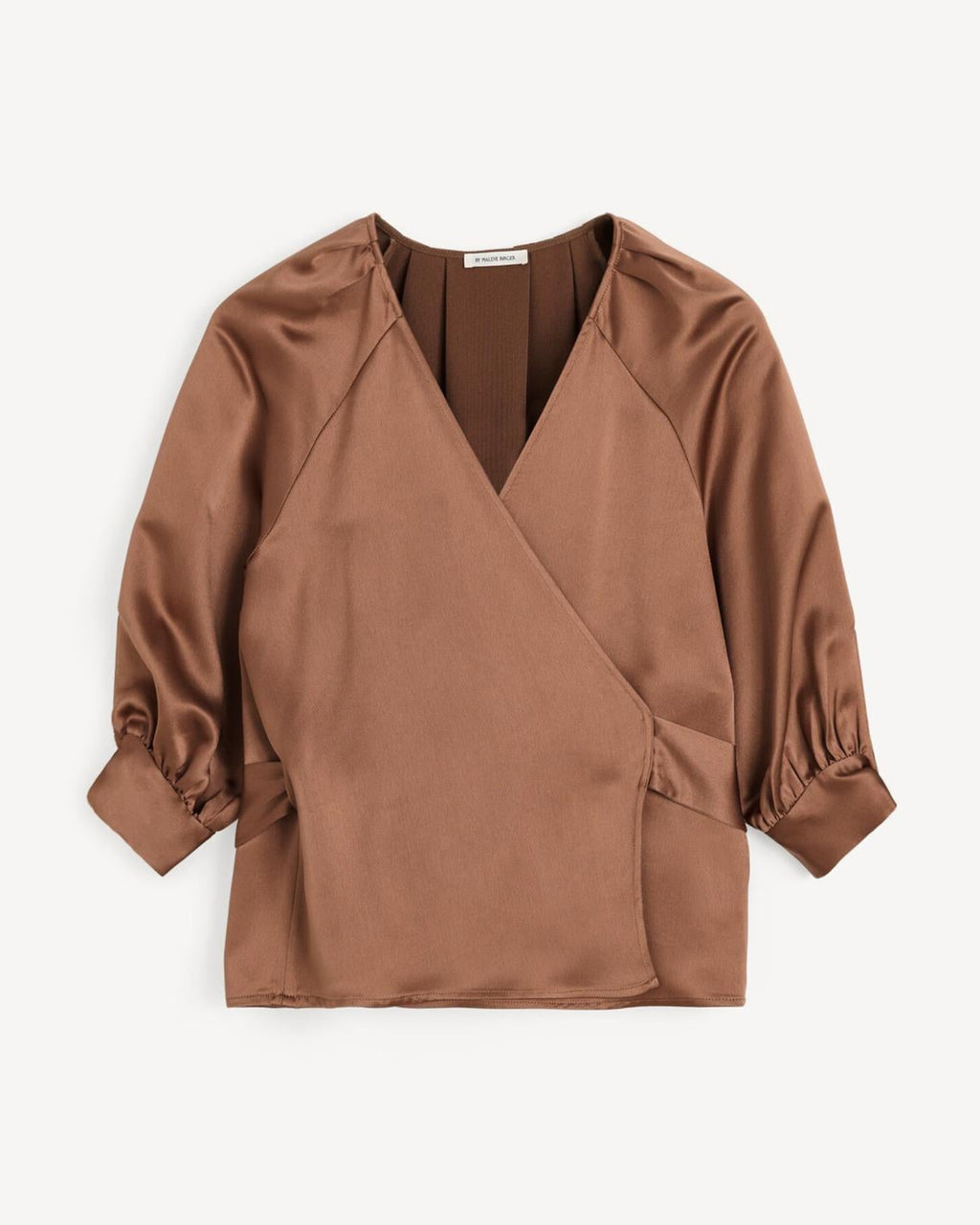 Pacey satin blouse Latte Brown