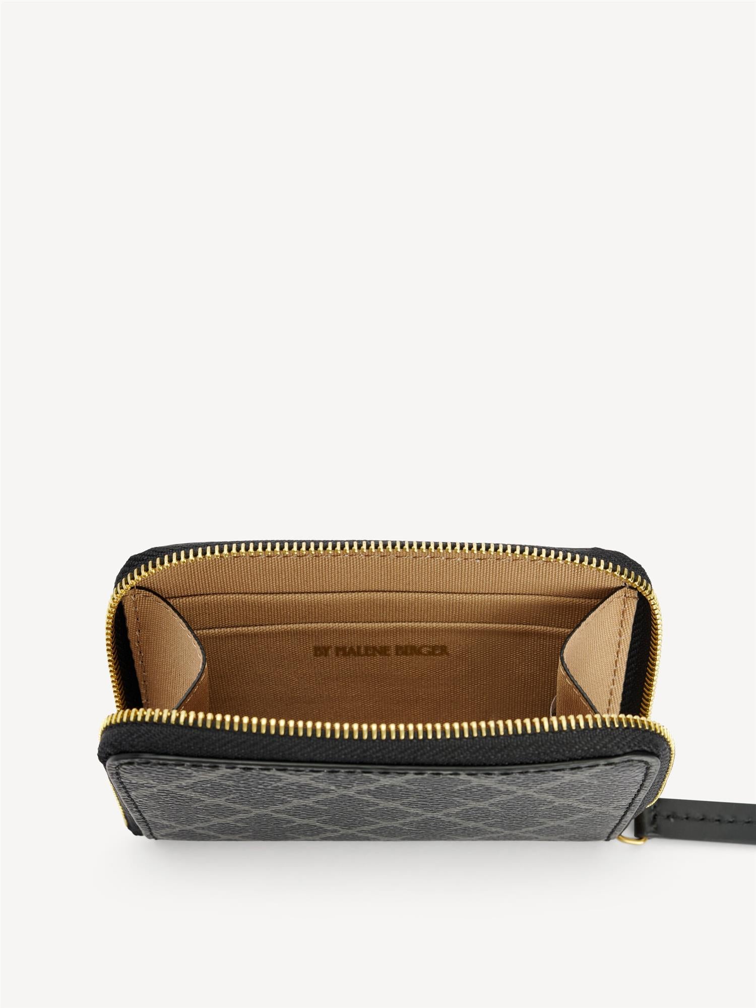 ELIA PRINTED COIN PURSE WALLET CHARCOAL