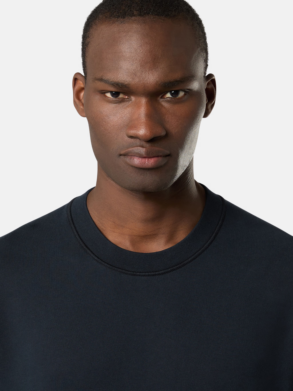 ORGANIC COTTON FLEECE SWEATSHIRT NAVY BLUE