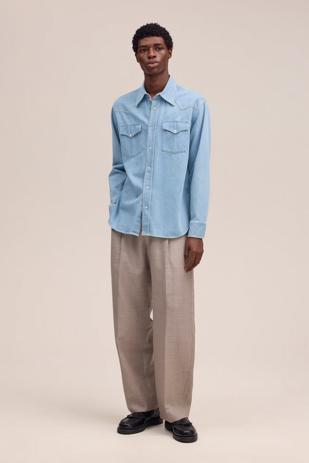 Ricky Western Denim Shirt 50015 Light Indigo