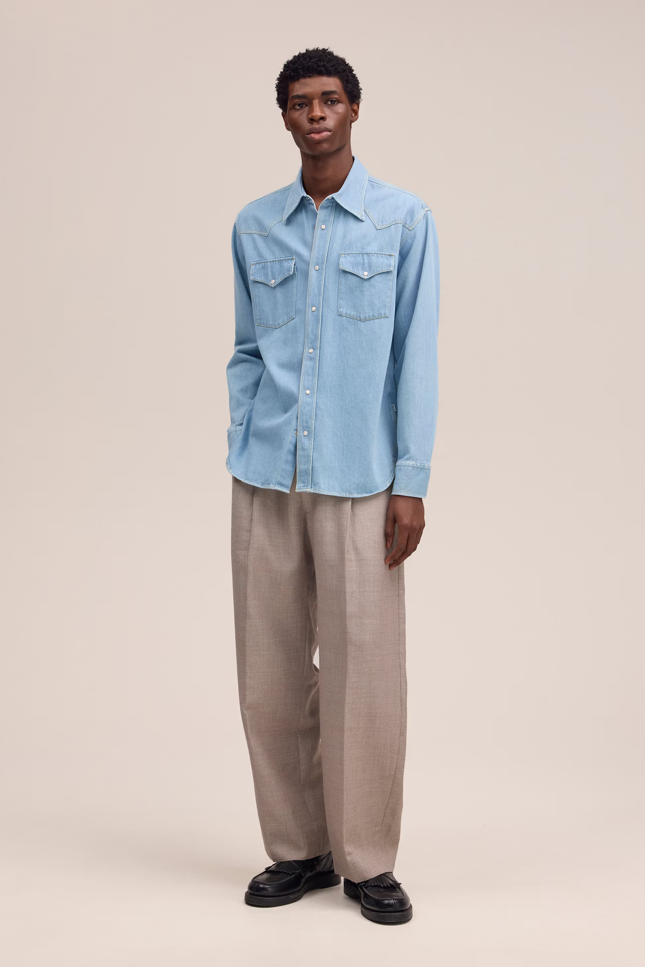 Ricky Western Denim Shirt 50015 Light Indigo