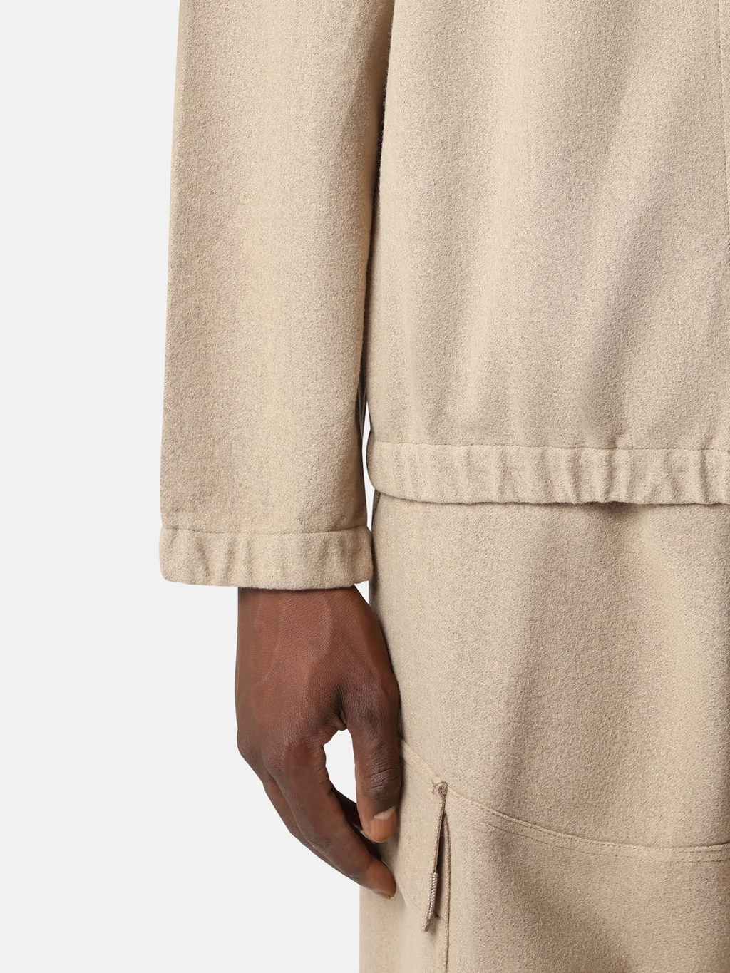 WOOL NYLON FLANNEL Overshirt BISCUIT