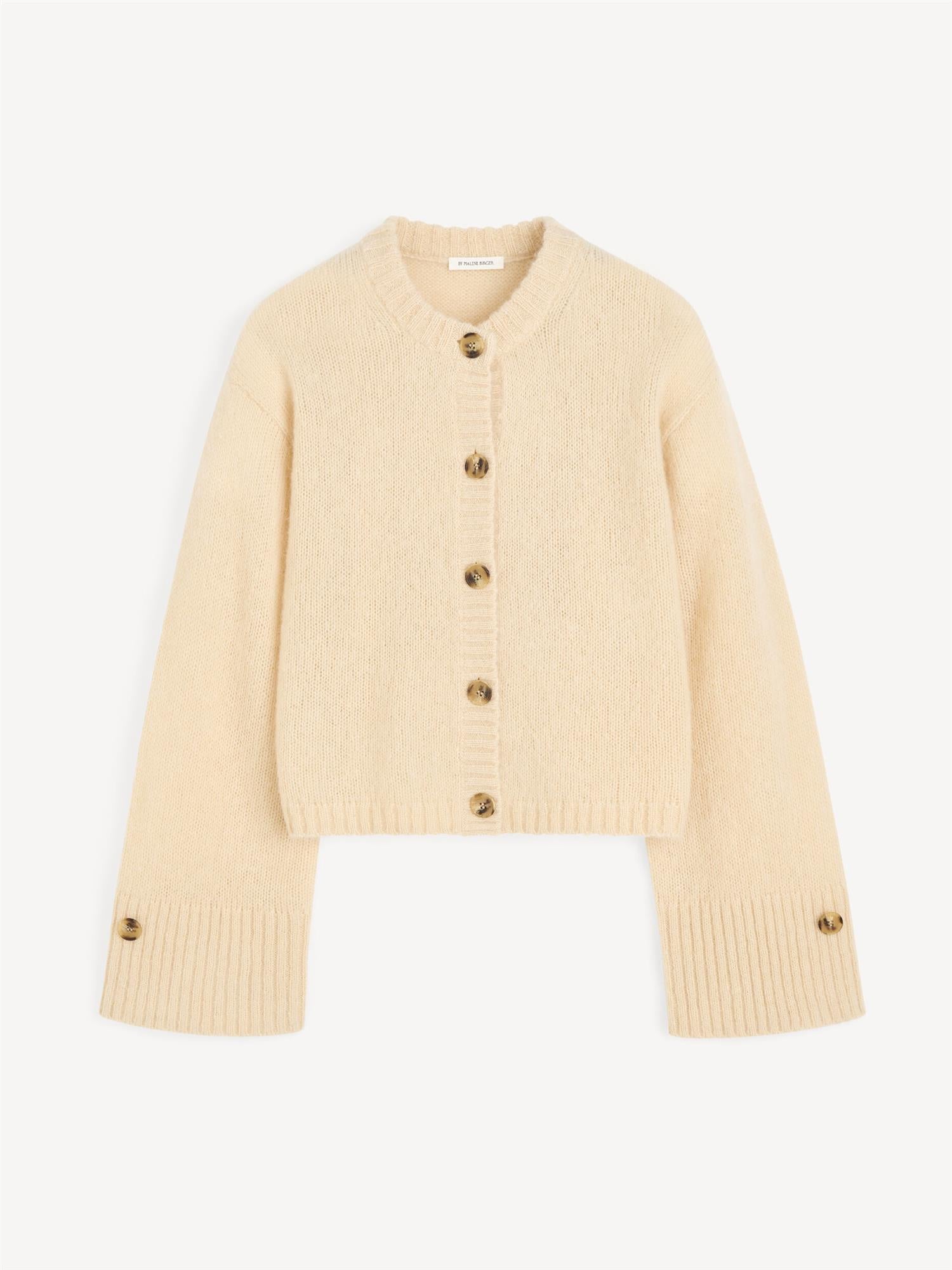 CIERROU Soft Wool Mohair Cardigan Vanilla Cream