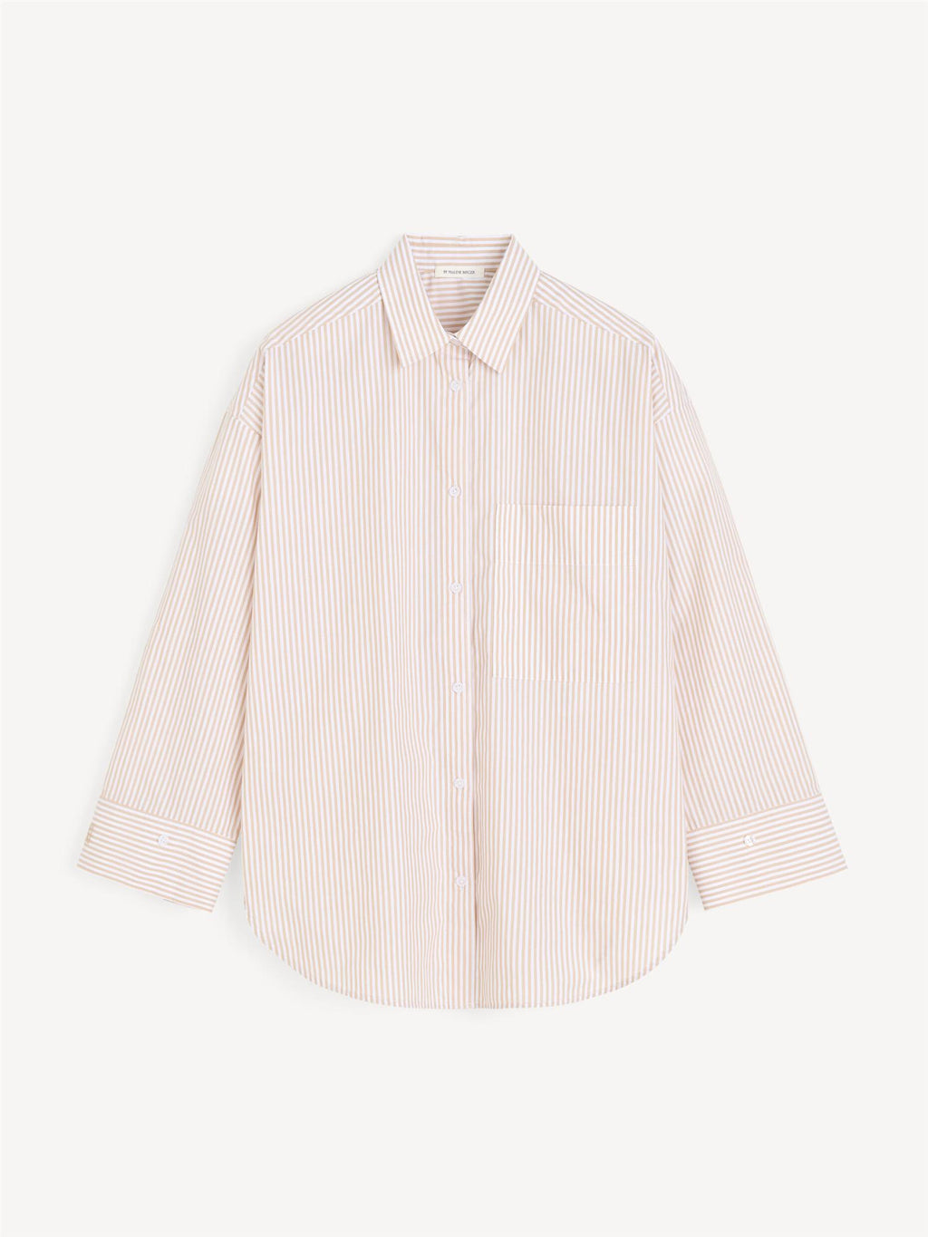 DERRIS Organic Cotton Shirt Dark Sand Strip