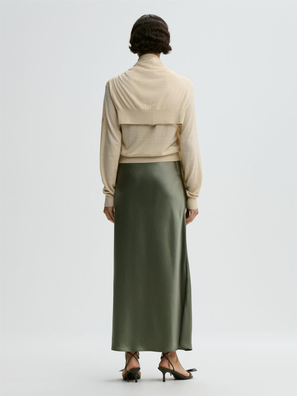 BOSHAN MIDI SKIRT Deep Lichen Green