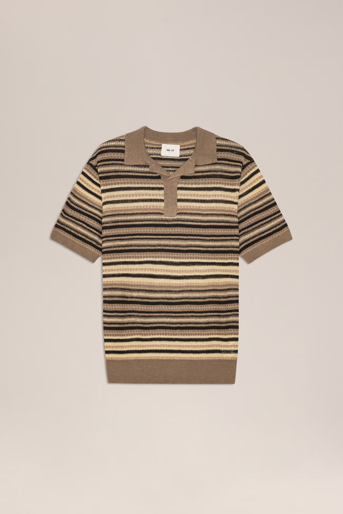 Noam Knitted Linen Polo 60043 Mable Husk