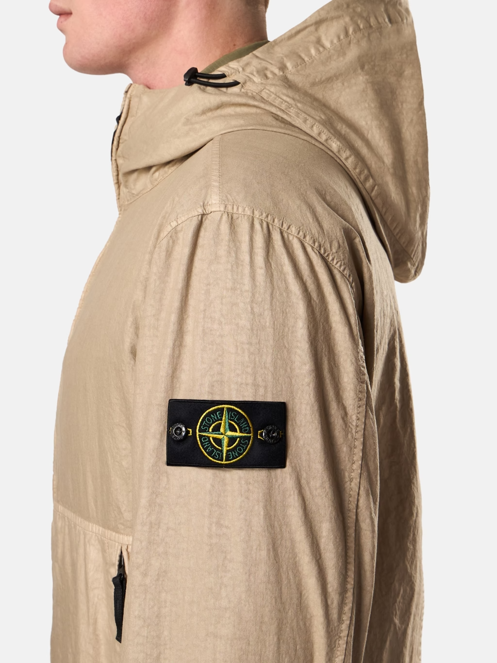 ORGANIC-LOOK NYLON PANAMA-TC JACKET DESERT