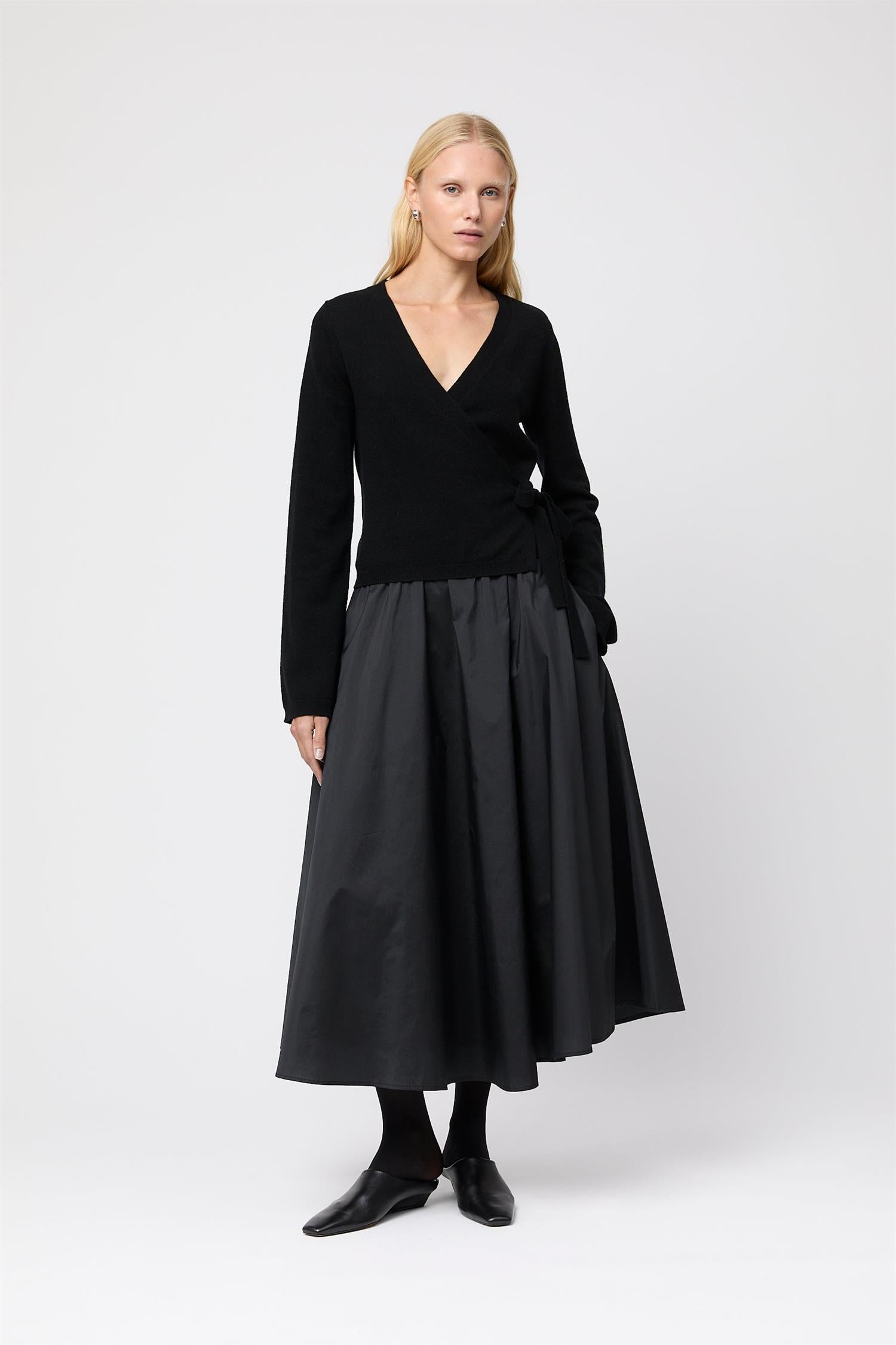 Ballet Wrap Cardigan Black