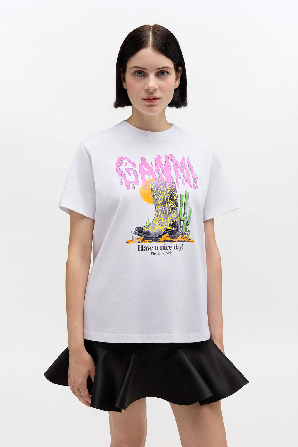 Boots Print T-shirt Bright White