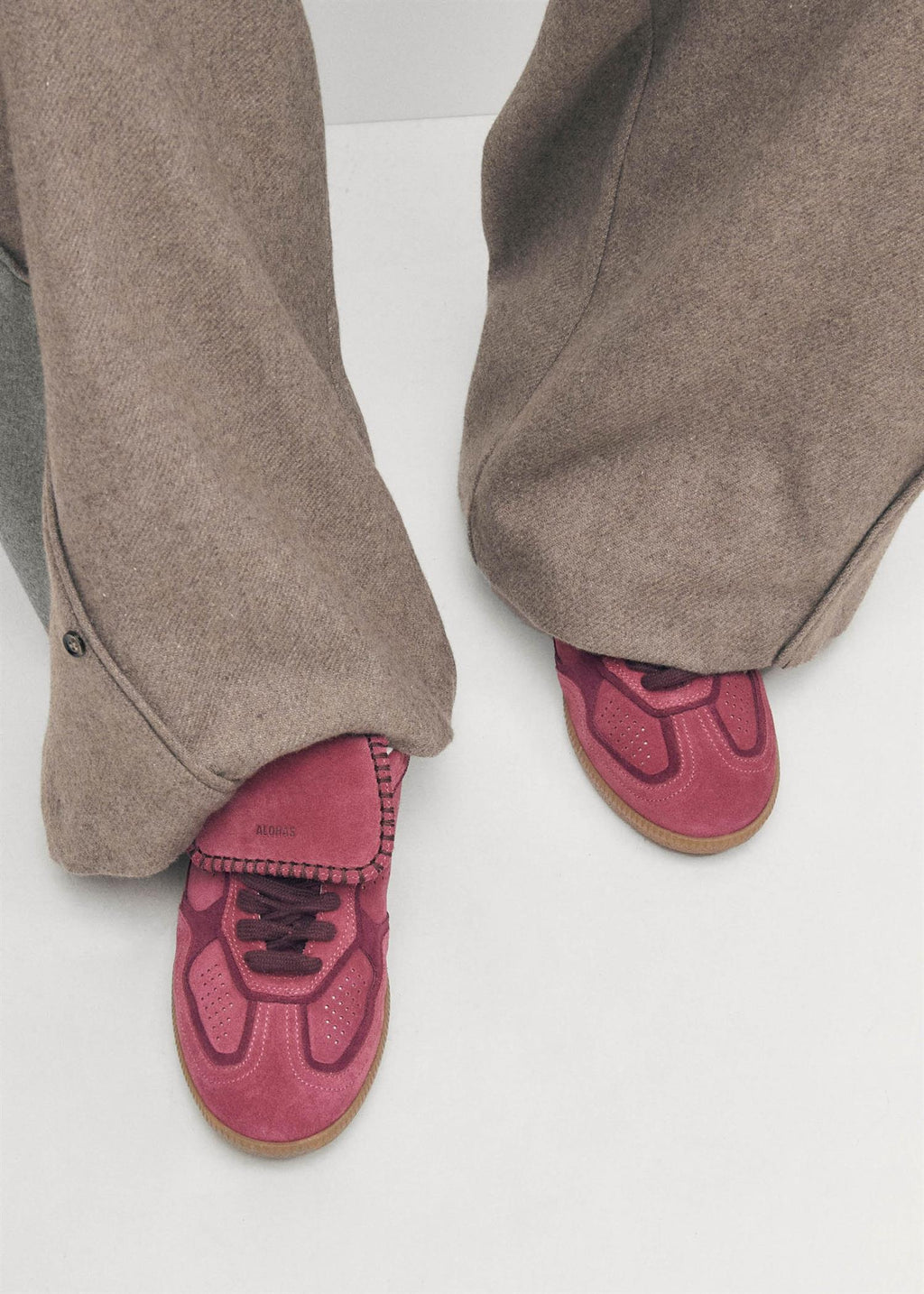 Tb.490 Club Suede Leather Sneakers Raspberry