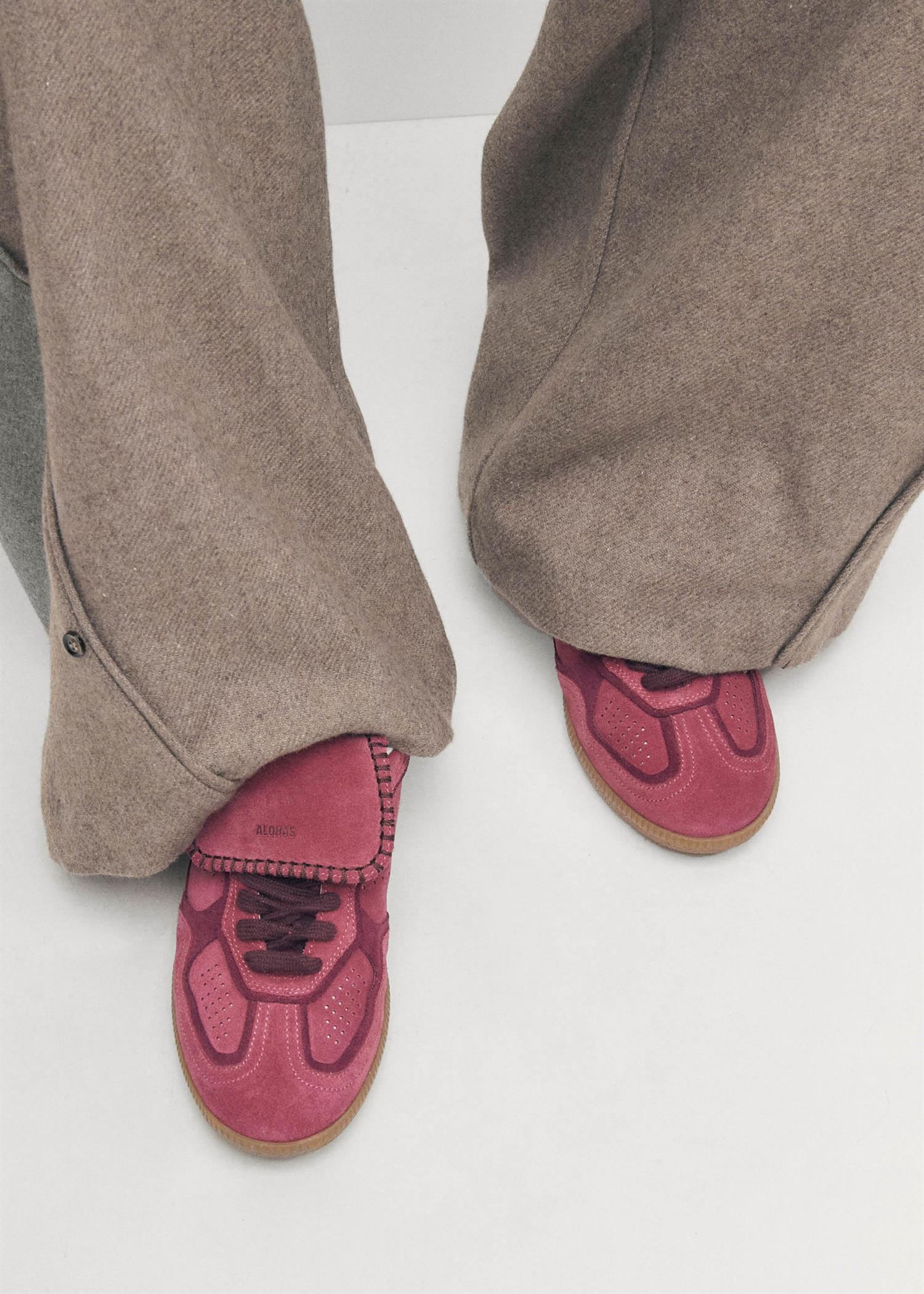 Tb.490 Club Suede Leather Sneakers Raspberry