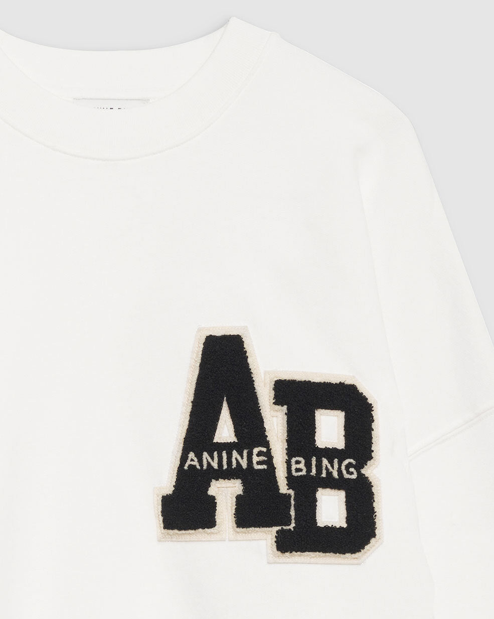 MILES LETTERMAN SWEATSHIRT OFF WHITE
