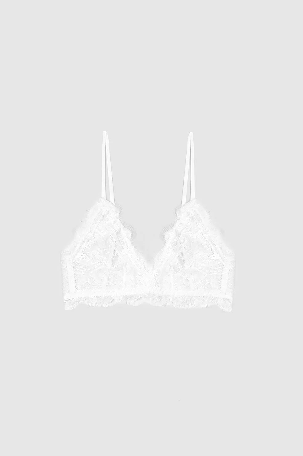 LACE BRA WITH TRIM IVORY