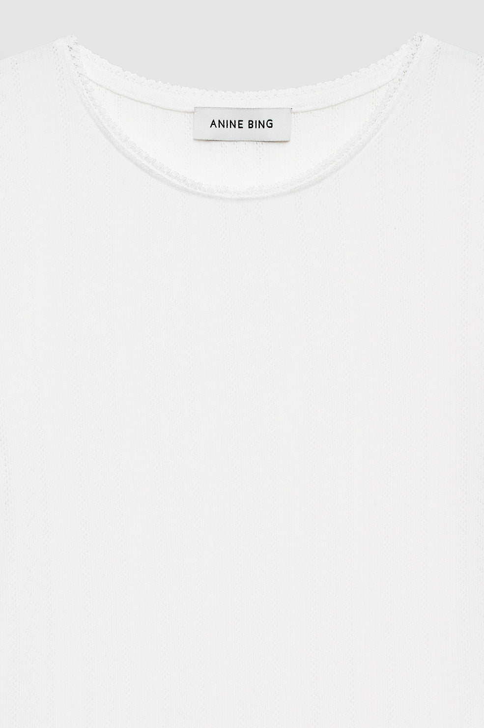 PIA pointelle T-SHIRT OFF WHITE
