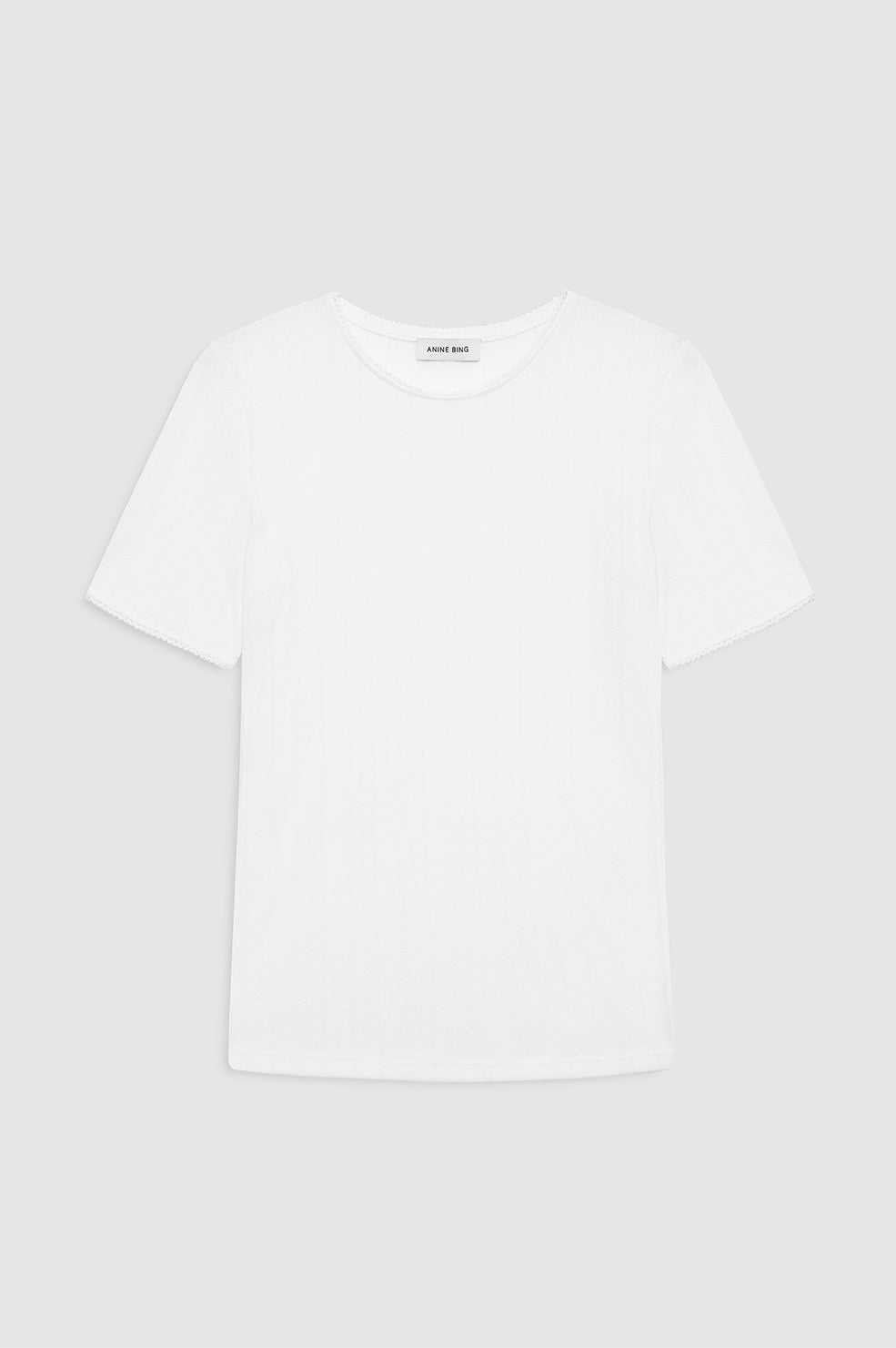 PIA pointelle T-SHIRT OFF WHITE