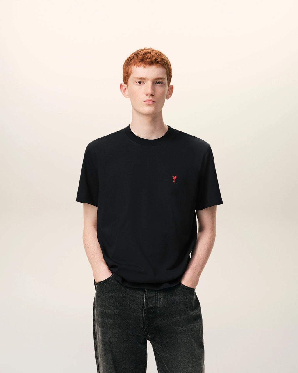 AMI DE COEUR COTTON T-SHIRT BLACK/RED
