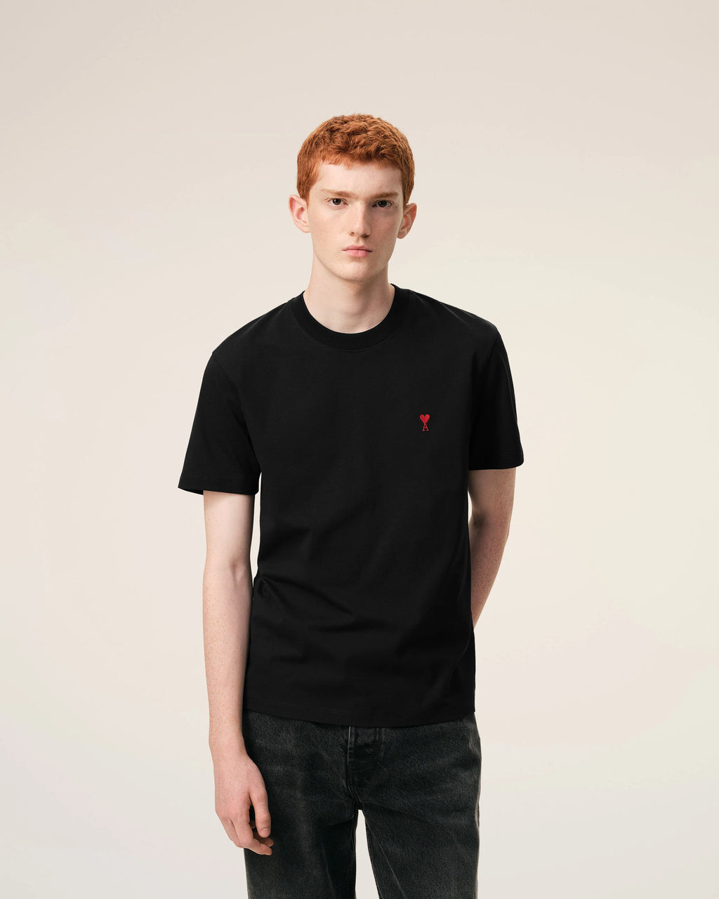 AMI DE COEUR COTTON T-SHIRT BLACK/RED