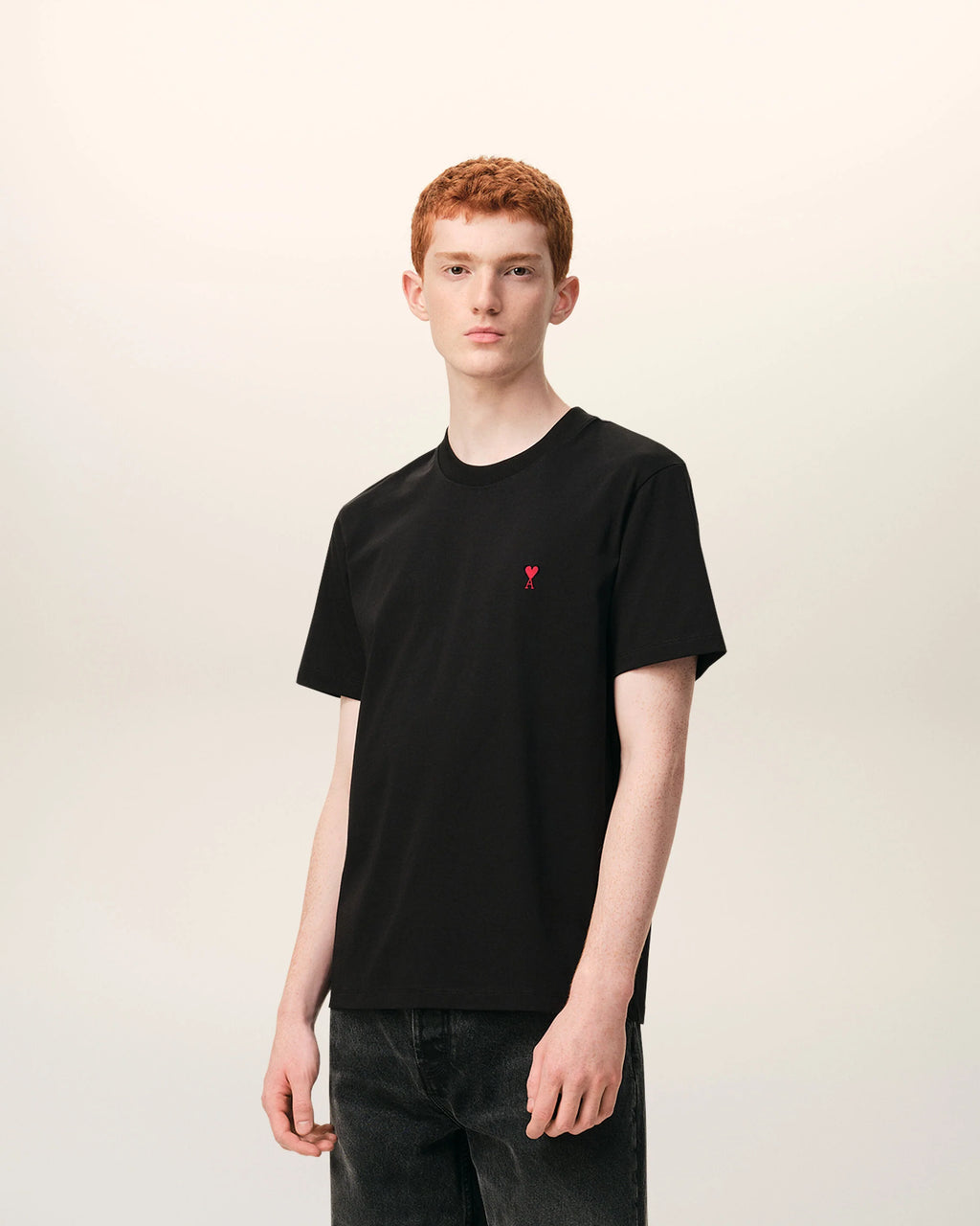 AMI DE COEUR COTTON T-SHIRT BLACK/RED