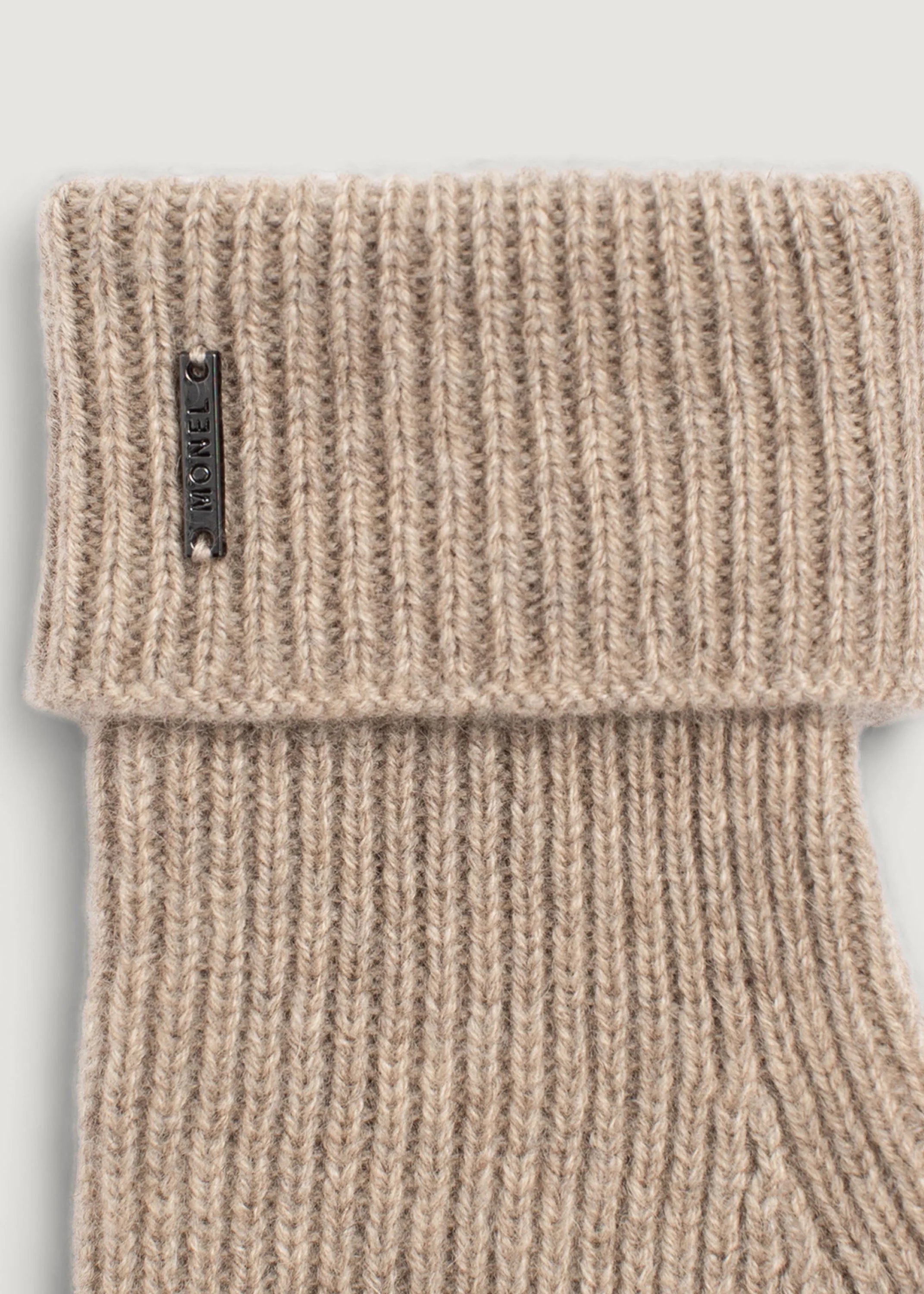 Bella Cashmere Mitten Dark Beige