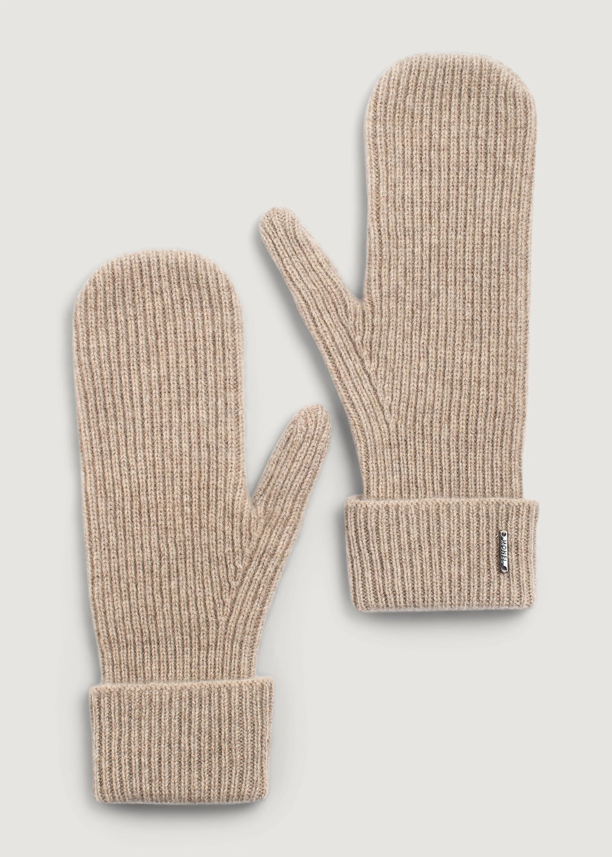 Bella Cashmere Mitten Dark Beige
