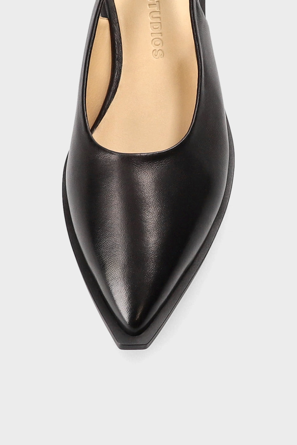 CPH416 Leather Ballerina Flats Black