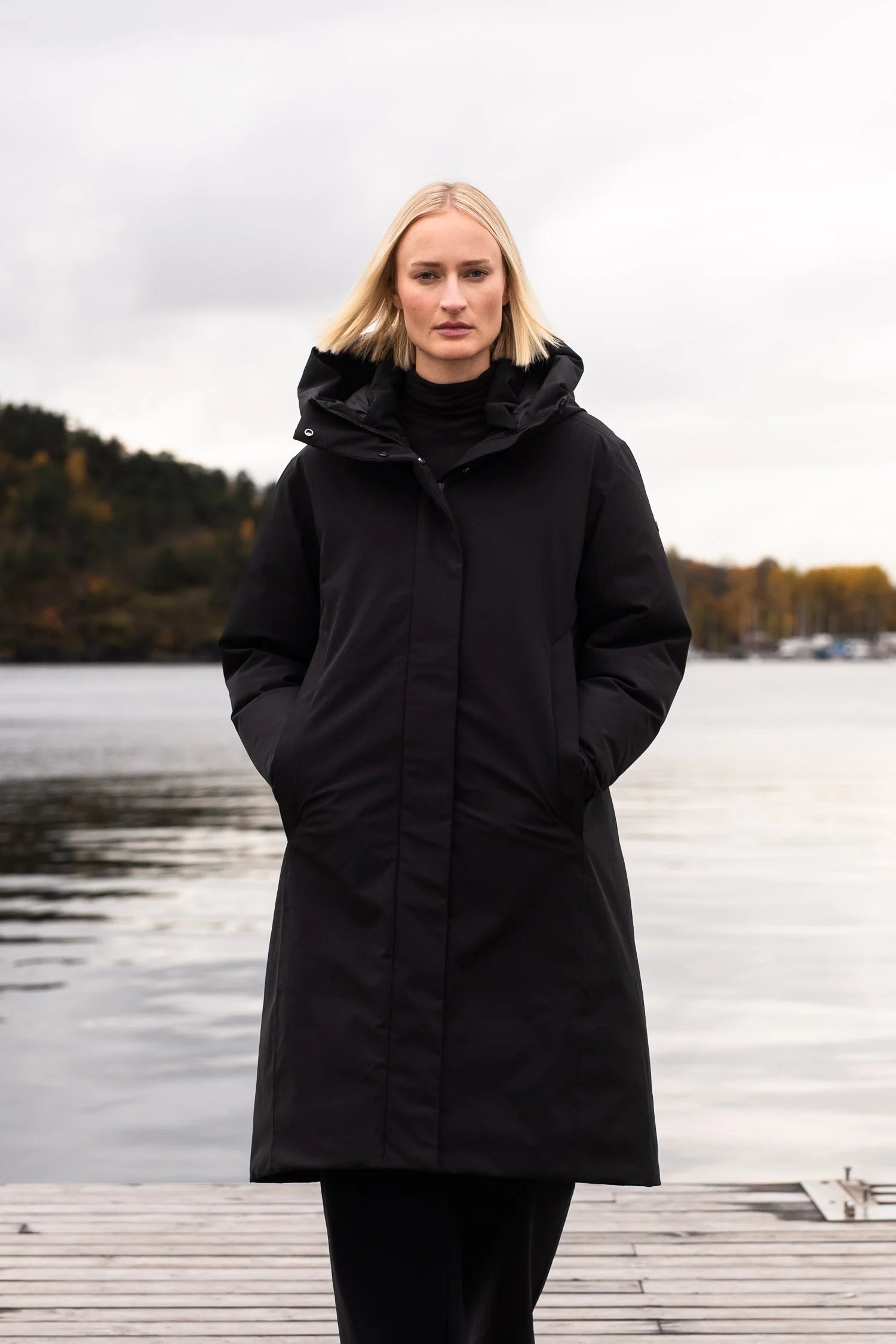 Path Padded Coat Onyx