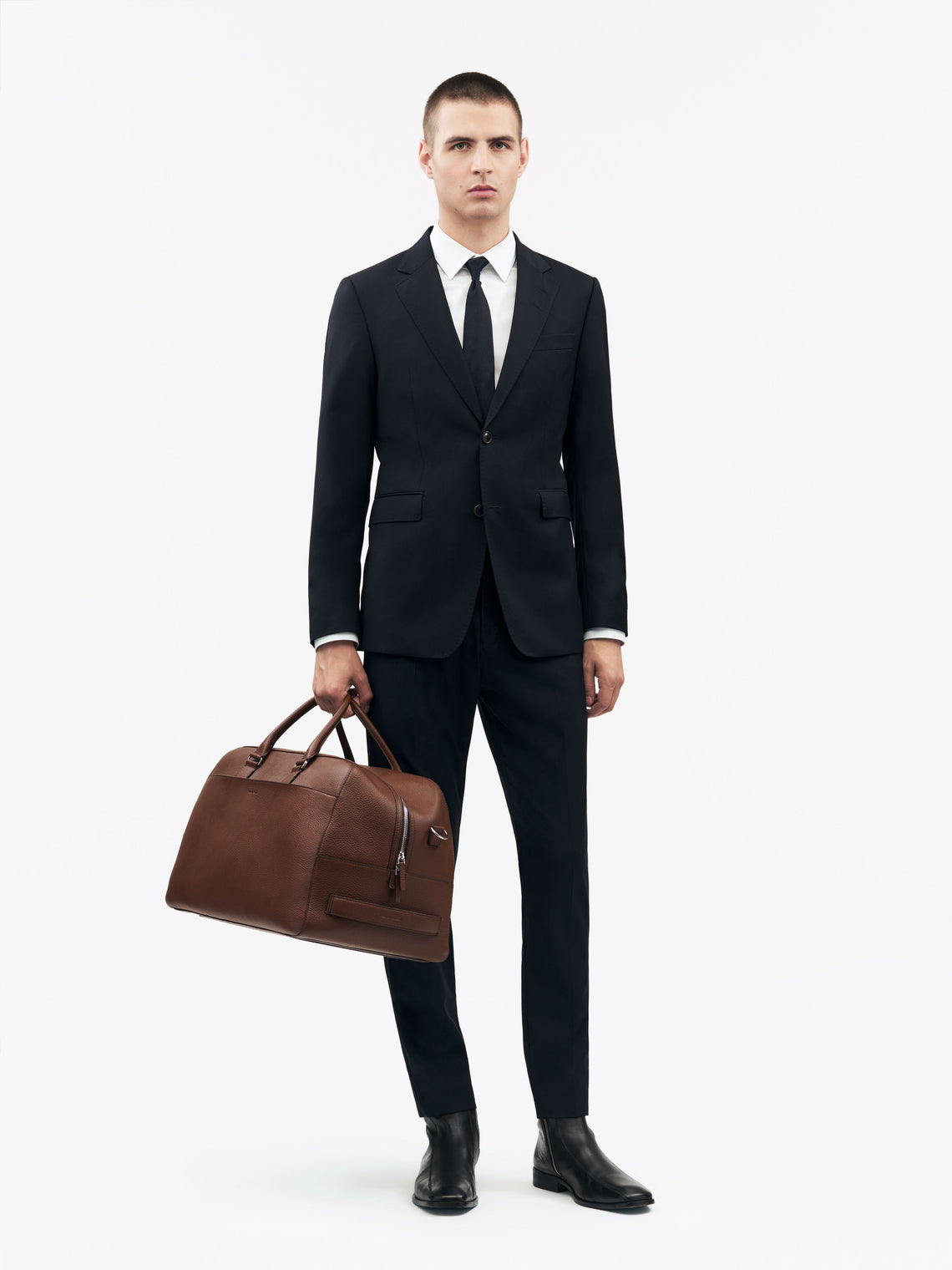 Brome Leather Weekend Bag Cognac