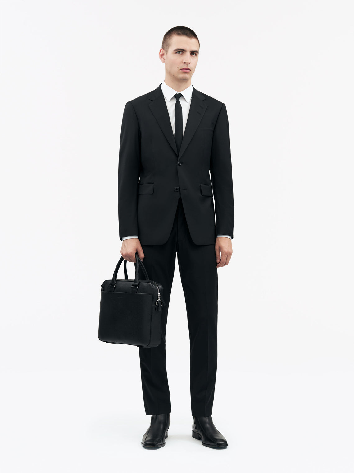 Bosun Leather Briefcase Black