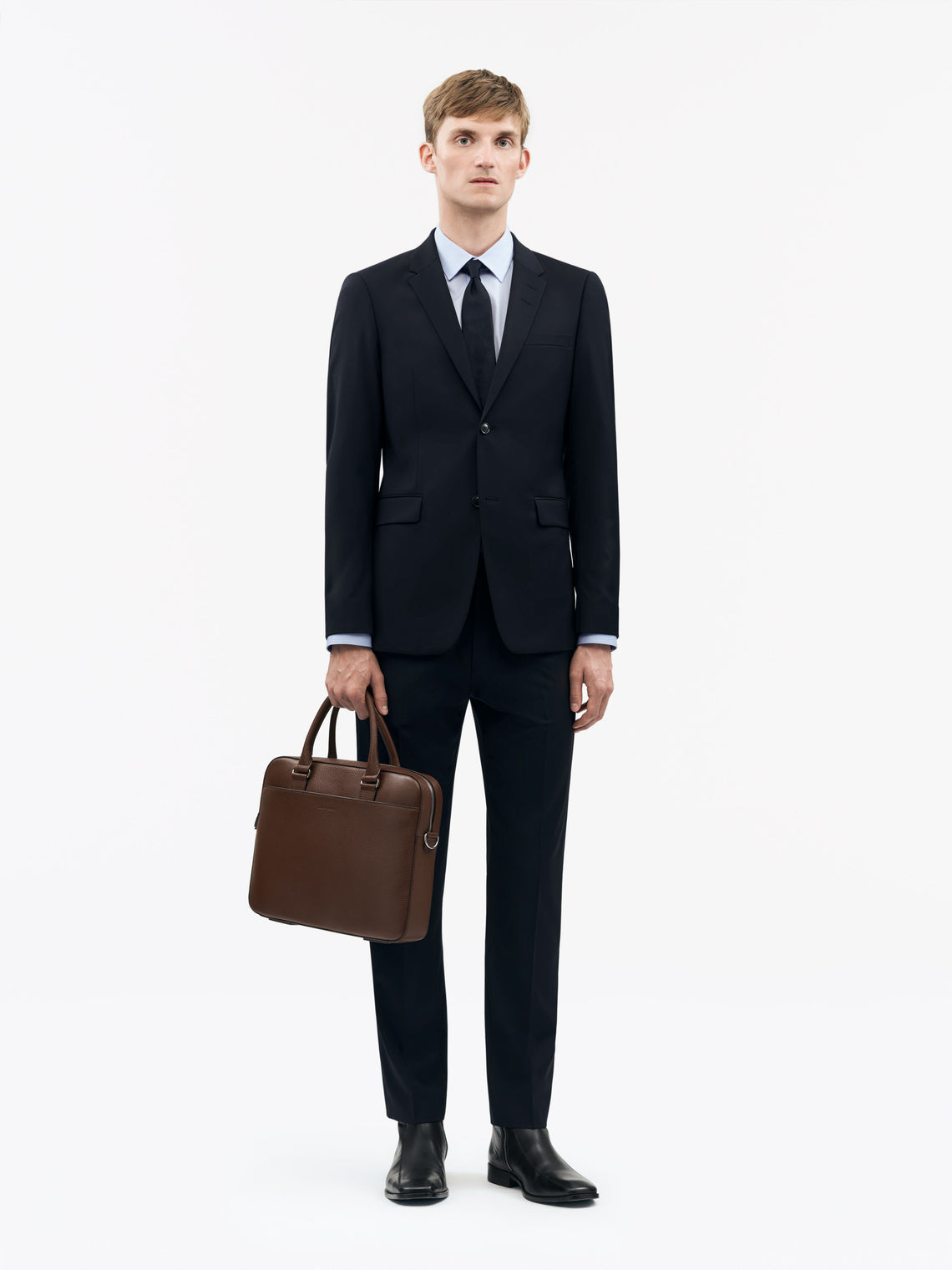 Bosun Leather Briefcase Cognac