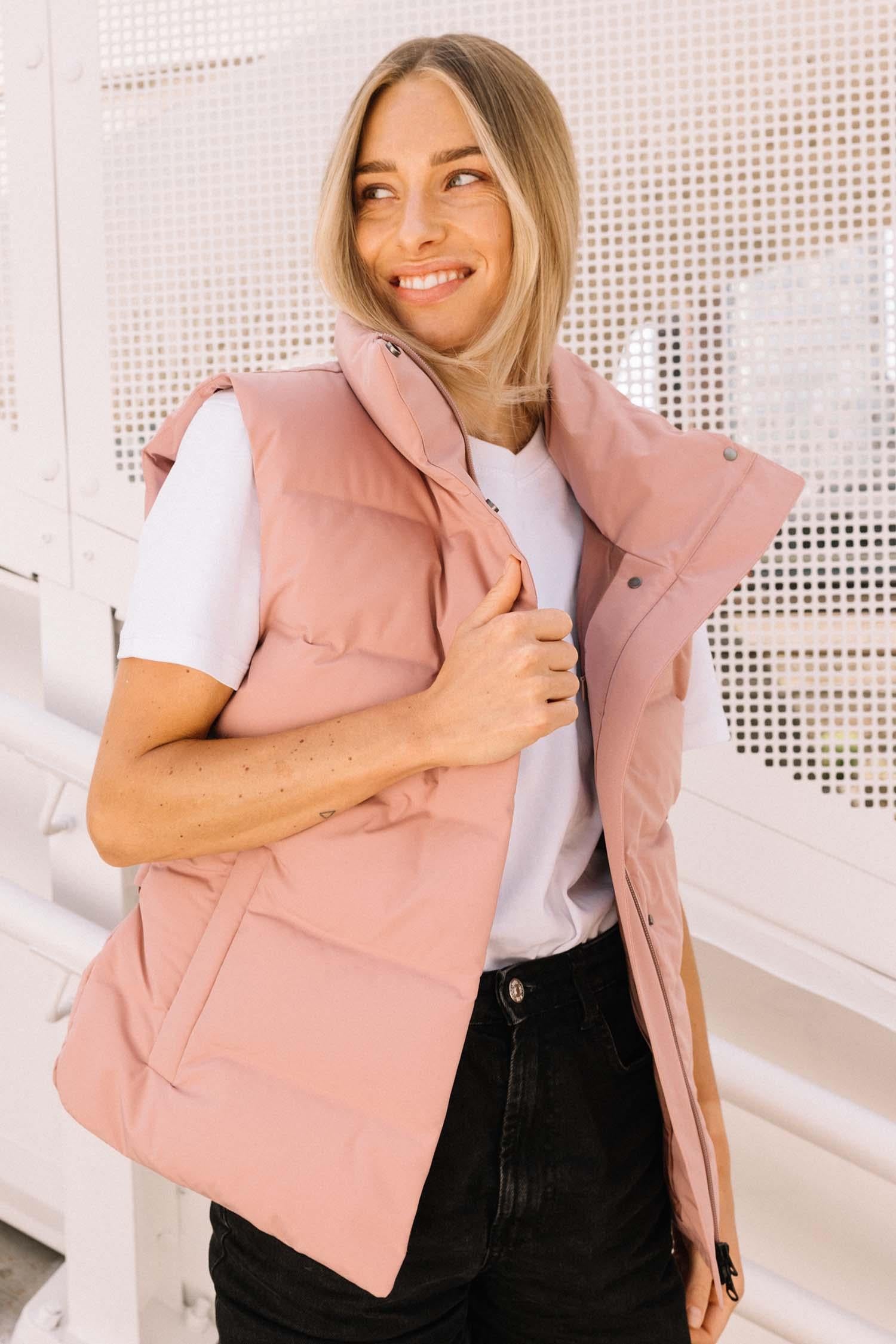 Vesty II Lightweight Down Vest Flush Pink