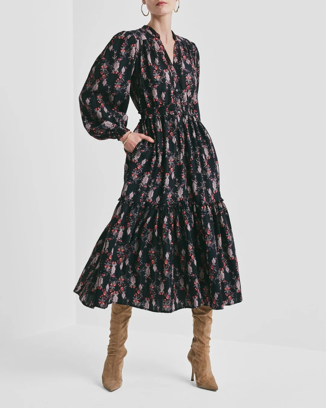 Bohemian Belt Dress Midnight Paisley