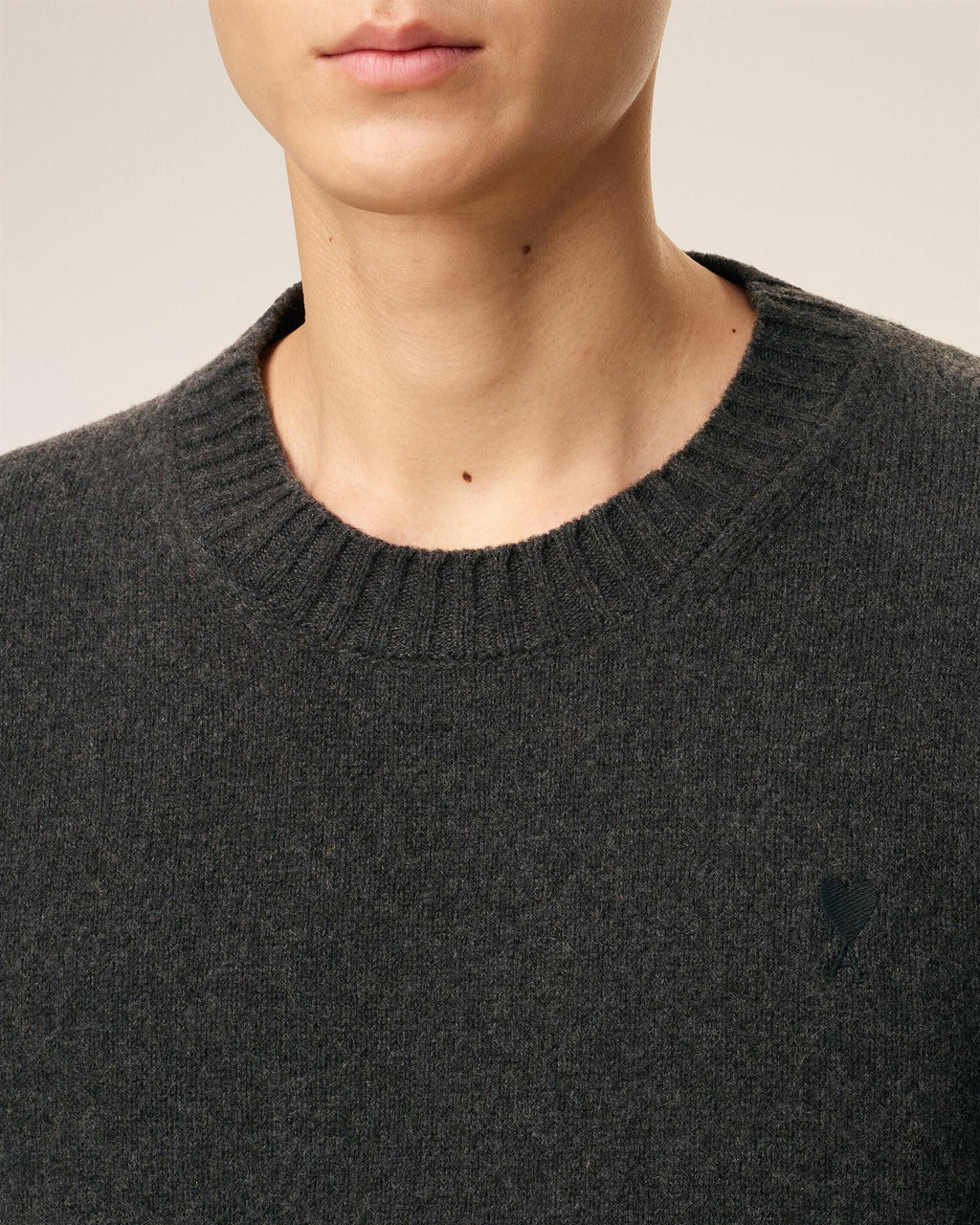 KNITTED ADC CASHMERE SWEATER ANTHRACITE