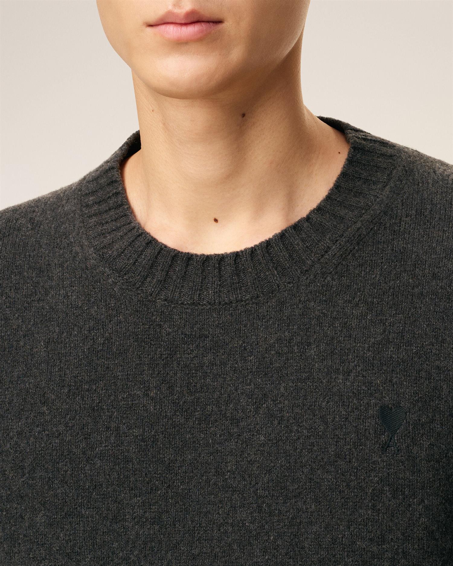 KNITTED ADC CASHMERE SWEATER ANTHRACITE