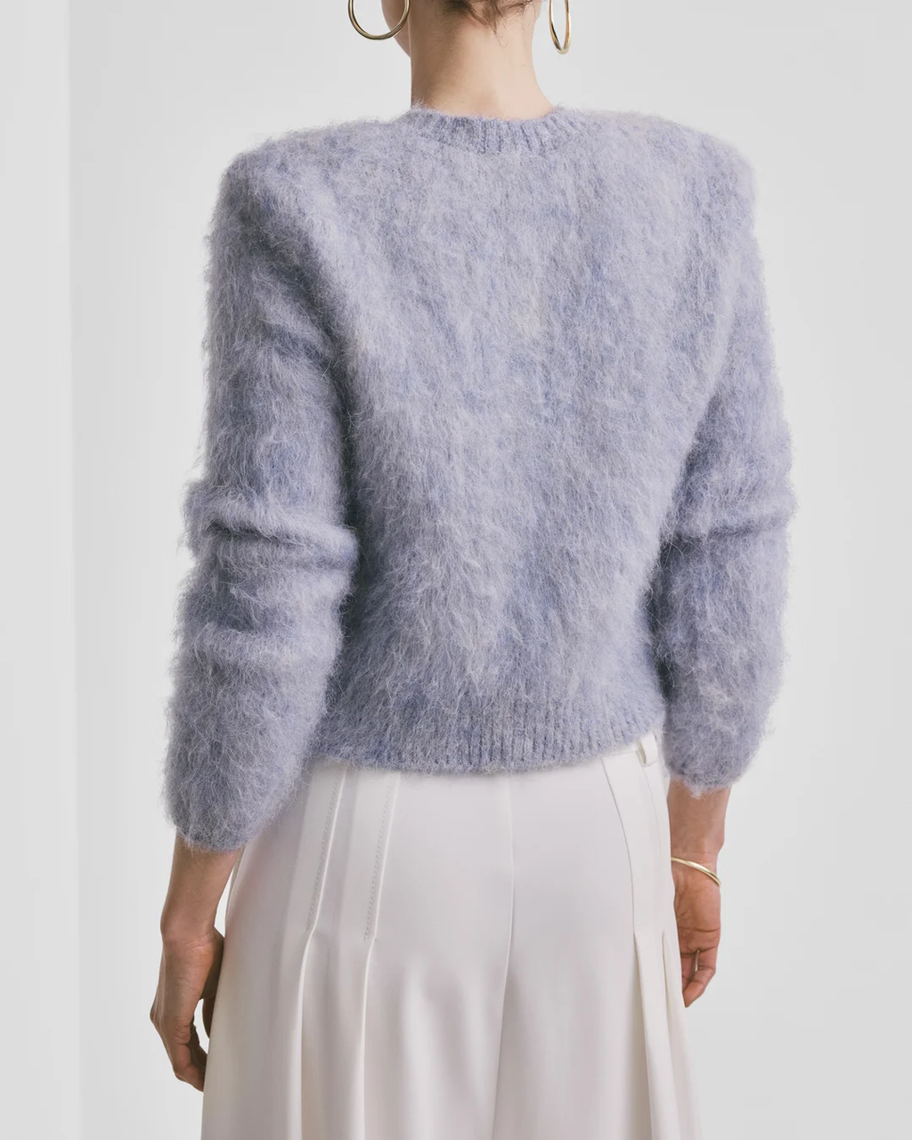 Hairy Knit Jacket Sky Blue