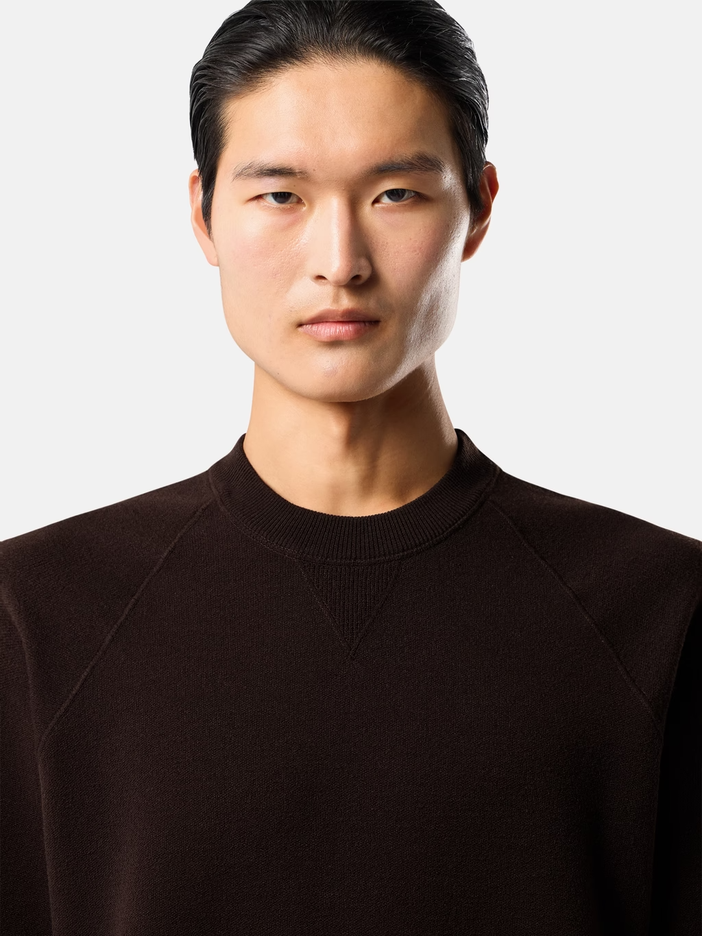 Knitted 12gg Wool Blend Sweater Coal Grey
