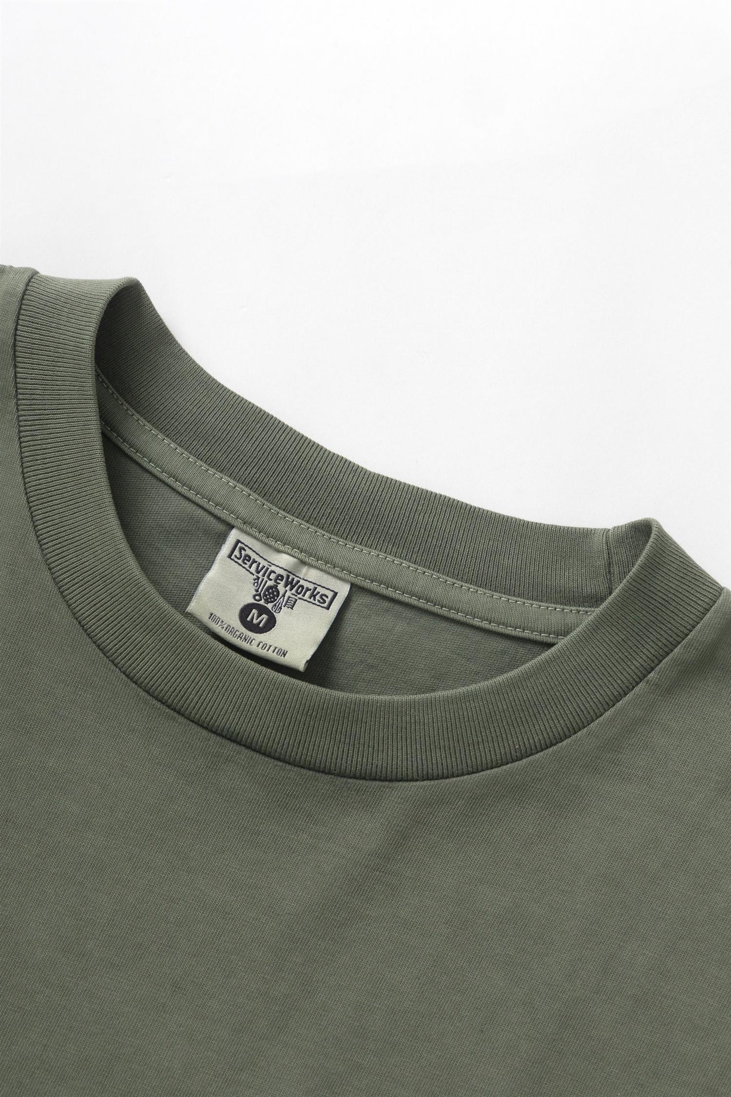 Pigment Dyed Trademark T-shirt Olive