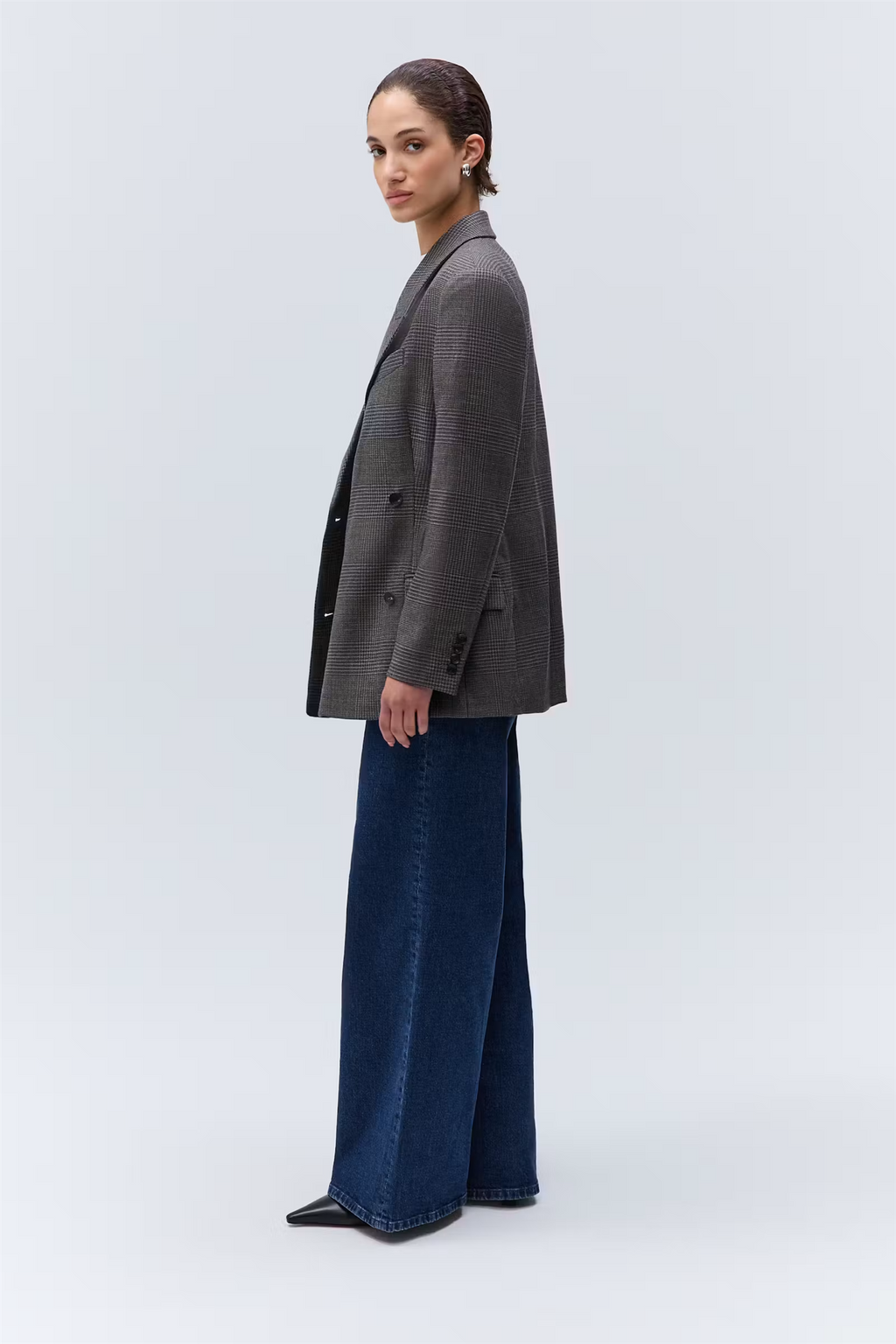 Junia Wool Blazer Cocoa Houndstooth