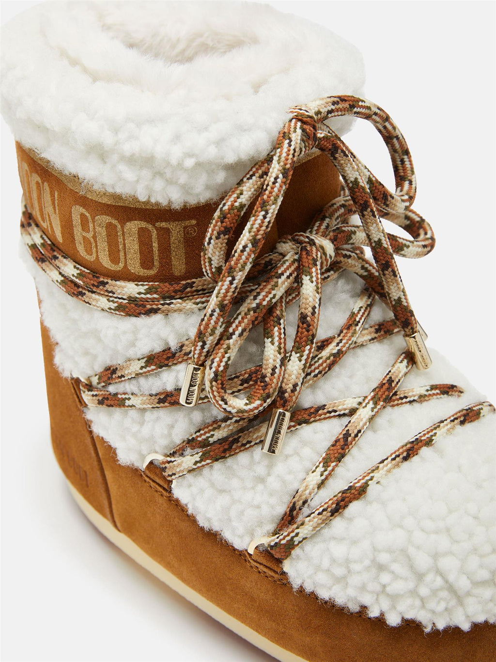 LAB69 ICON LOW SHEARLING BOOTS WHISKY/OFF WHITE
