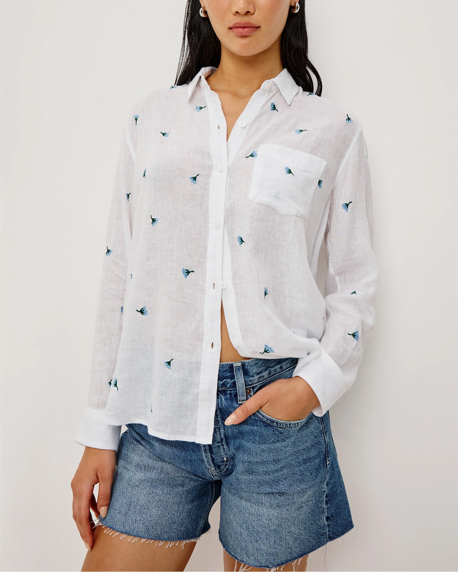 CHARLI SHIRT BLUEBELL CARNATIONS