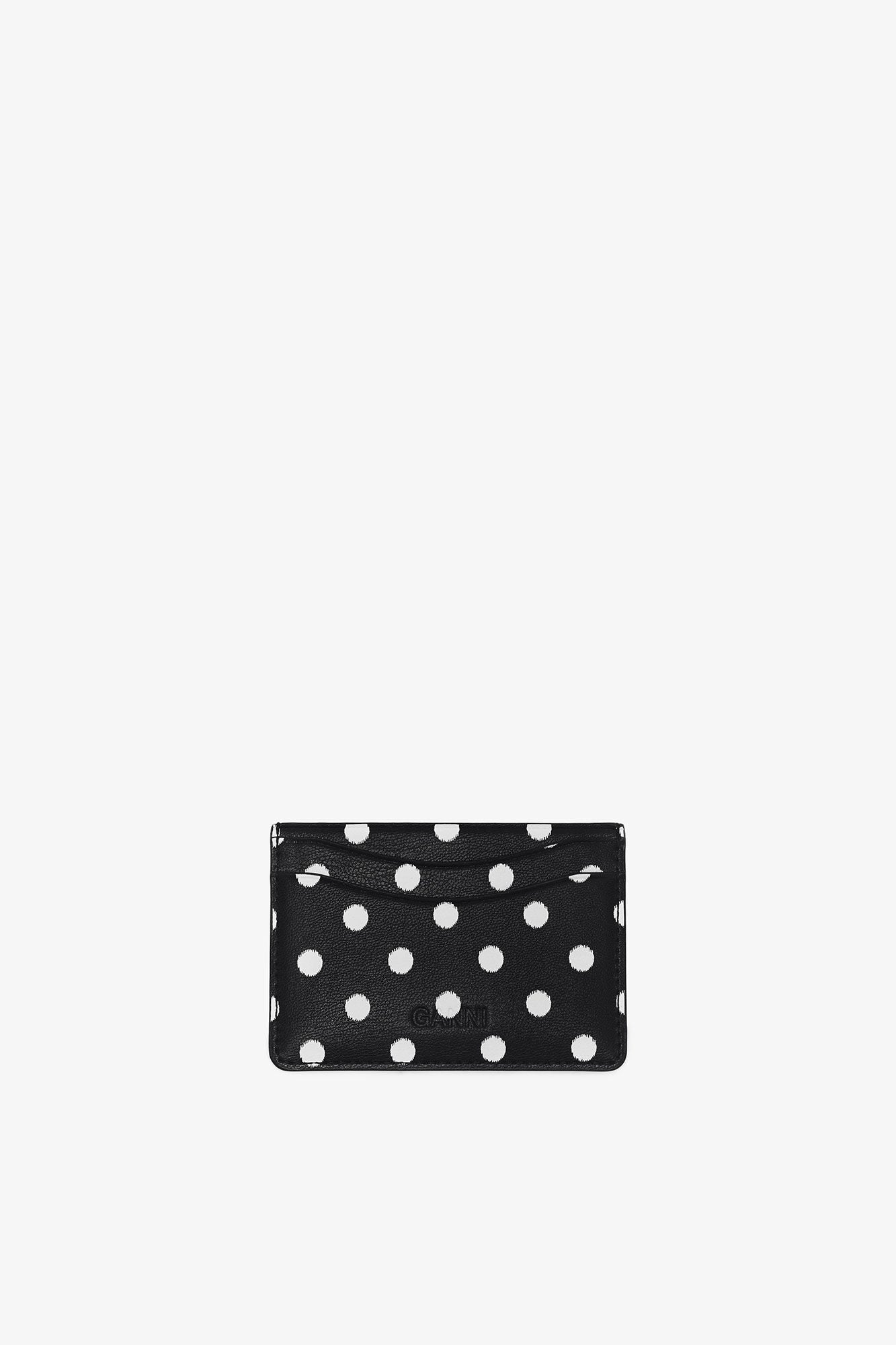 Bou Card Holder Printed Dots Black