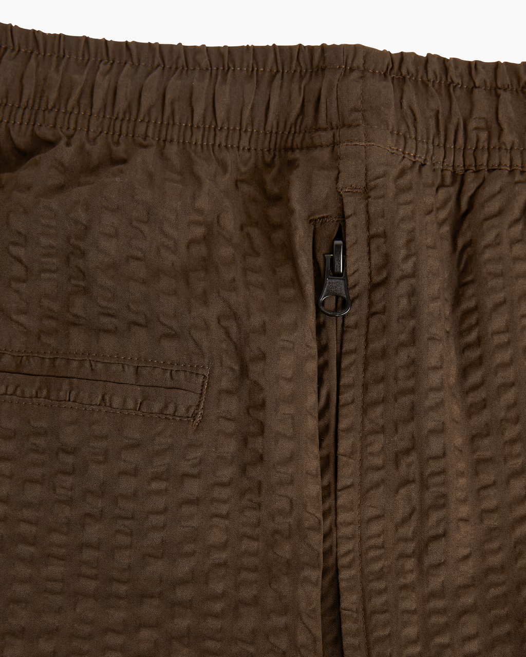 Calo Seersucker Swim Shorts Brown